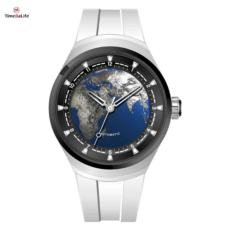 ODM Wandering Earth Mechanical Watch With Fluororubber Strap