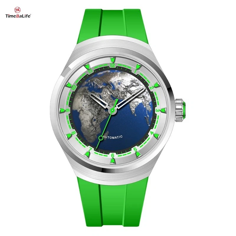 ODM Wandering Earth Mechanical Watch With Fluororubber Strap
